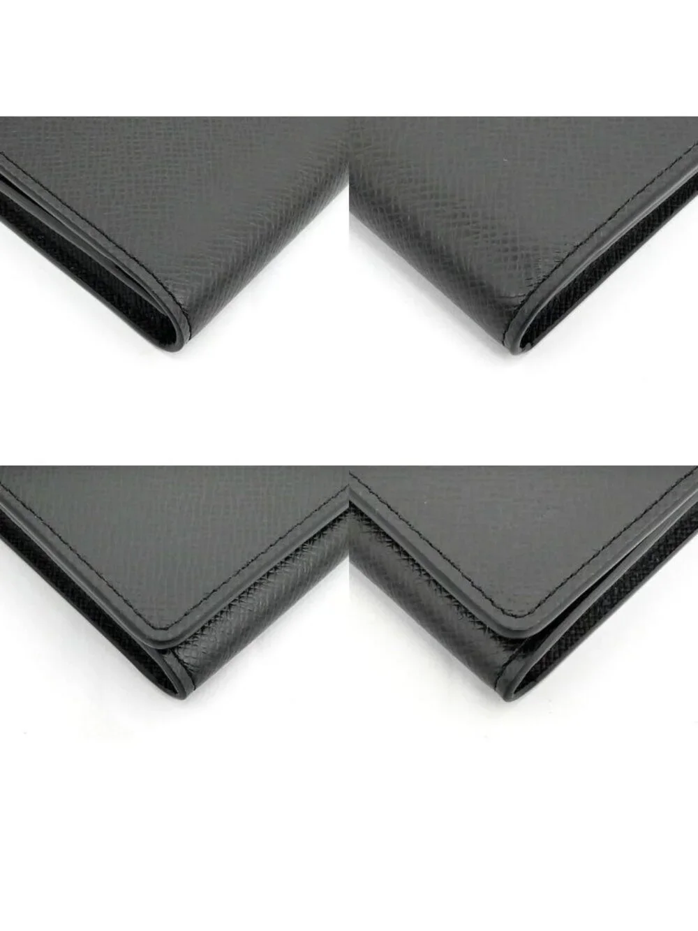 Louis Vuitton Card Case Envelope Business Holder NM Taiga Black